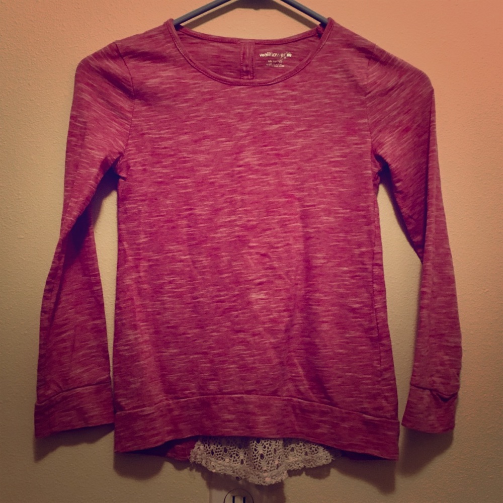 Wallflower girl pink long sleeve shirt